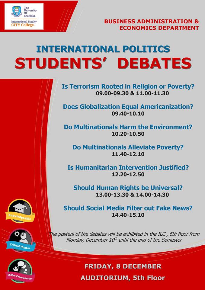 Open Invitation: ​​International Politics Debates