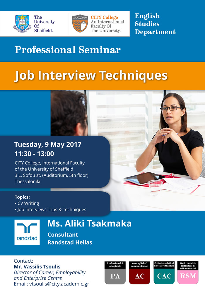 Randstad seminar on job interview techniques