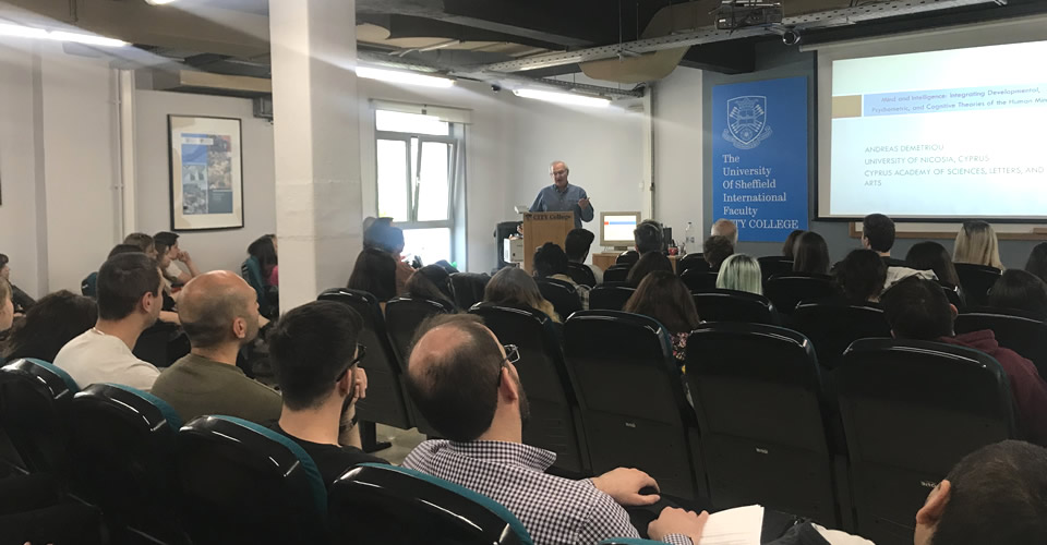 Mr. Andreas Demetriou, Professor Emeritus of Psychology of the University of Nicosia, Cyprus, opened the 4th Young Researchers Week