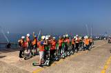 CITY College Lime-Riders across Thessaloniki seafront