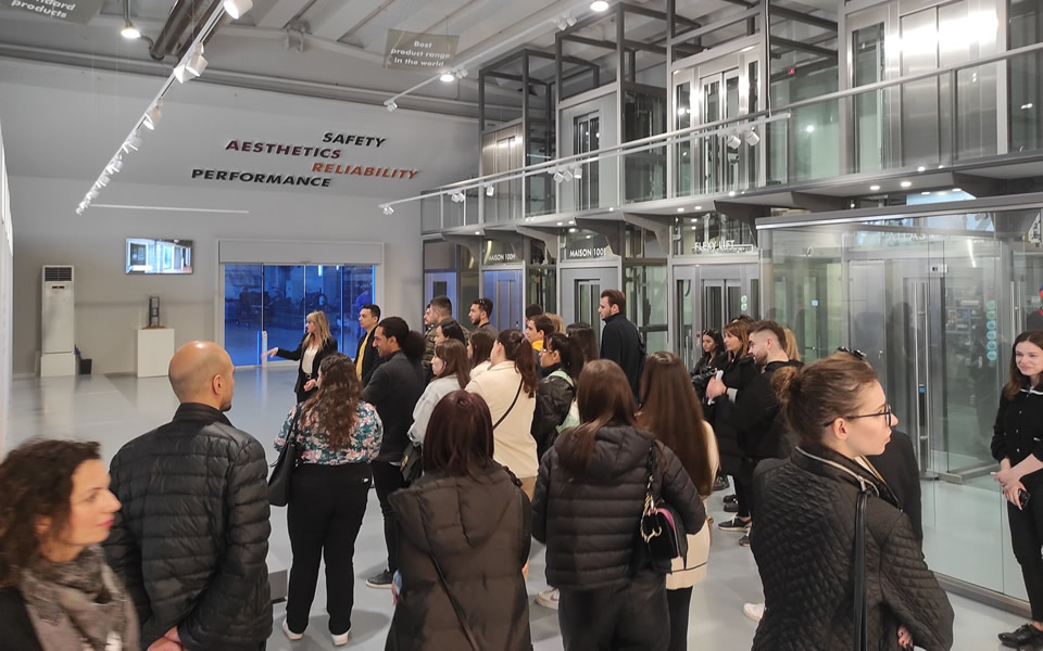 CITY College students visit KLEEMANN, major lift company in Kilkis